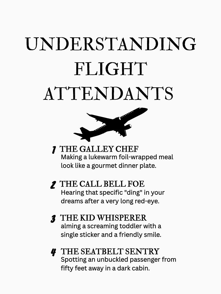 The Galley Gossip Flight Attendant Typography by PsyFlow35