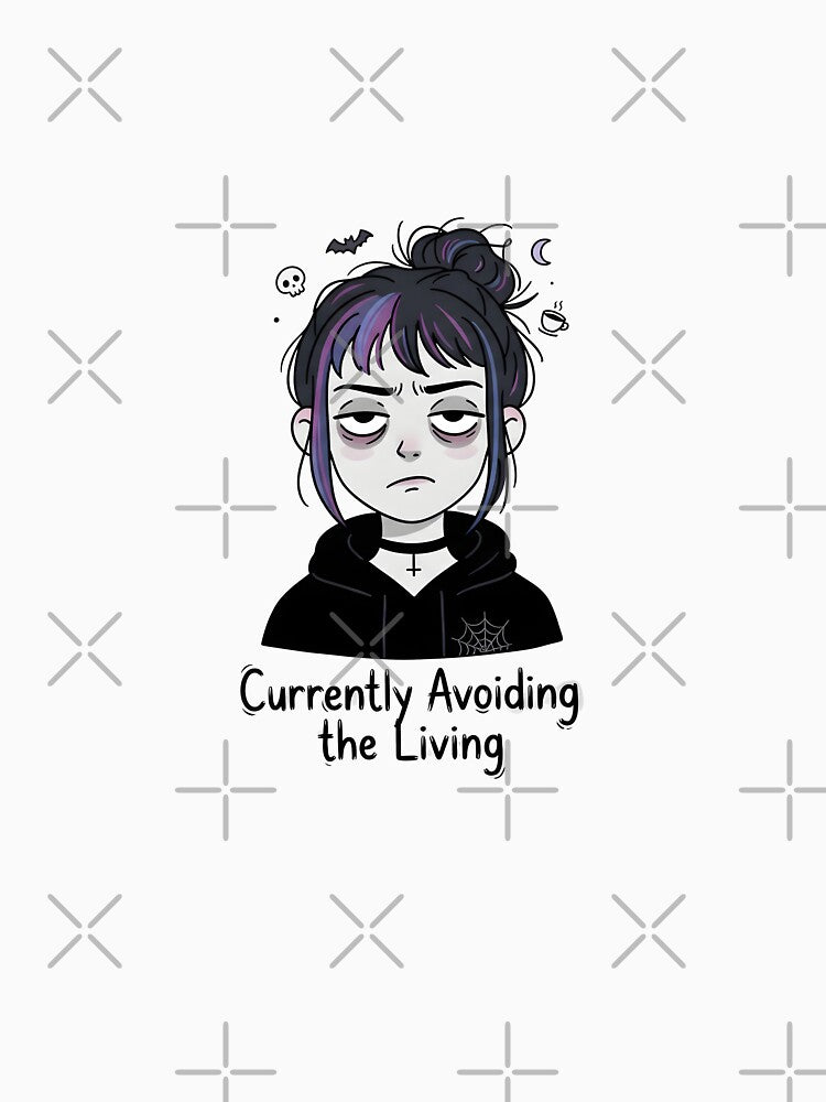 Currently Avoiding the Living Goth Introvert Aesthetic Girl by OH-MY-GOTH