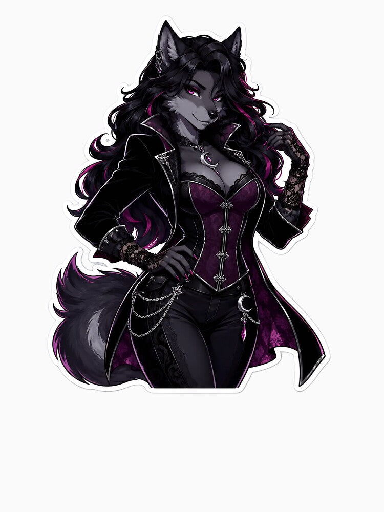 Midnight Velvet Goth Wolf by Furrenzy