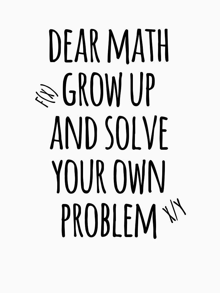 Funny Math Shirt for Teen Girls Tween Women Teacher College by beruc
