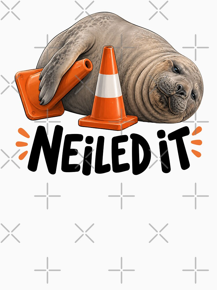 Neil The Seal Funny Elephant Seal by Eh Plus Designs