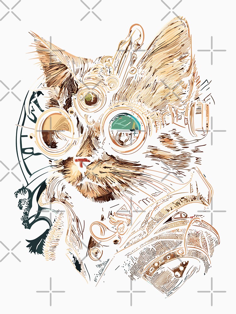 Steampunk cat by MangaCortaTees