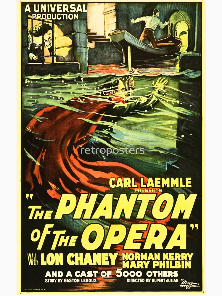 THE PHANTOM OF THE OPERA Advertisement Vintage Musical Theatre by retroposters