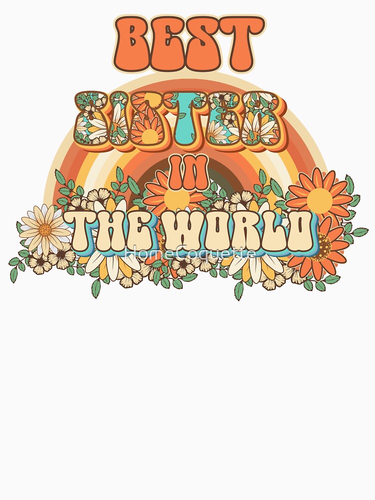 Best sister in the world Groovy gift for sisters and  sis by HomeCoquette