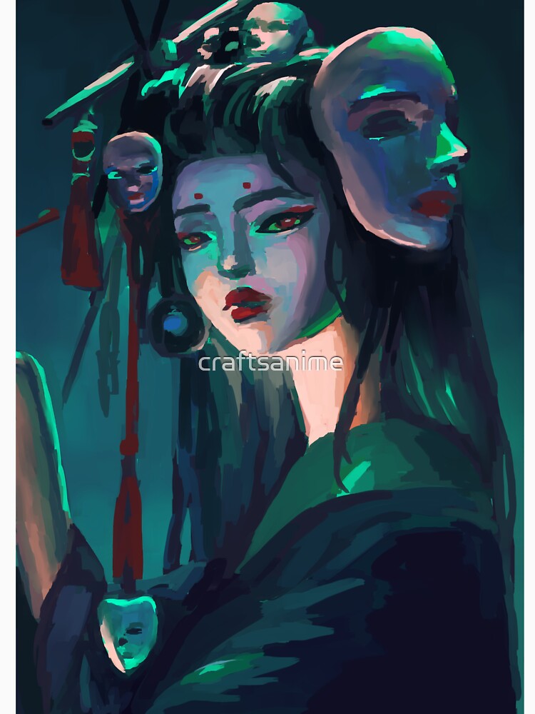 Japanese Geisha Anime art by craftsanime