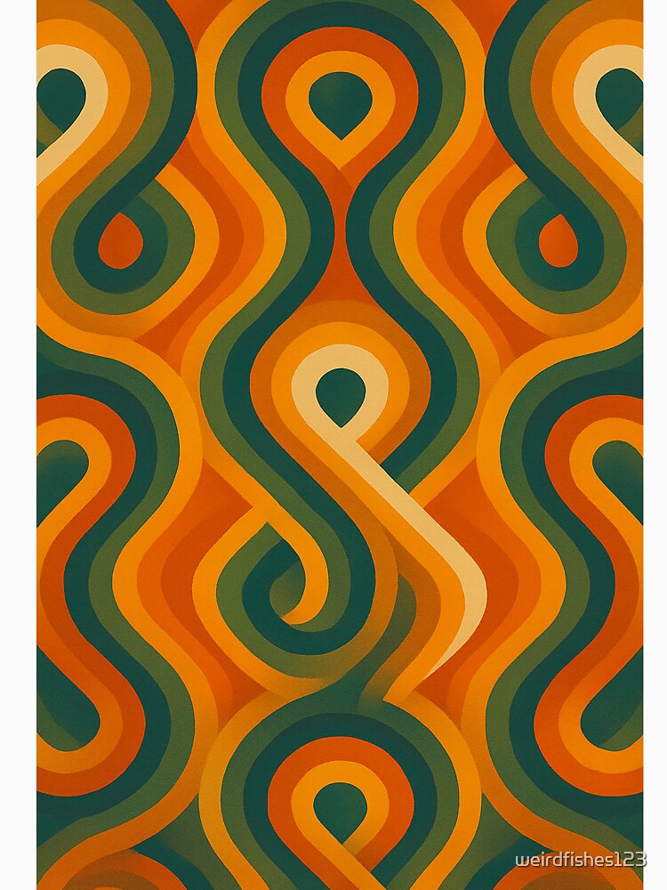 Retro 70s Wavy Loop Pattern by weirdfishes123