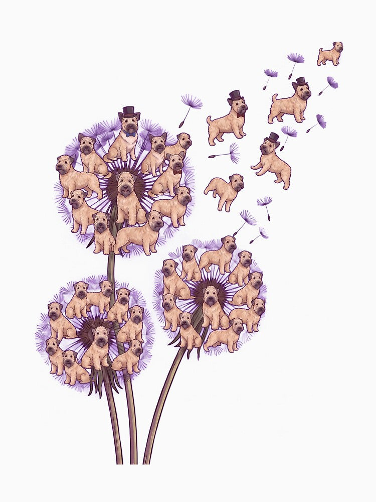 Soft Coated Wheaten Terrier Dandelion Flower Dog Lover by dian-rody-crest