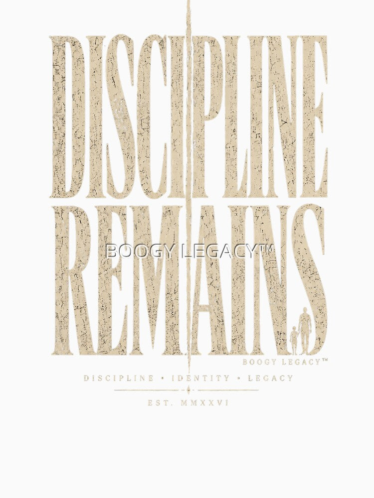 Discipline Remains Shirt – Luxury Father Legacy Streetwear Tee by BOOGY LEGACY™