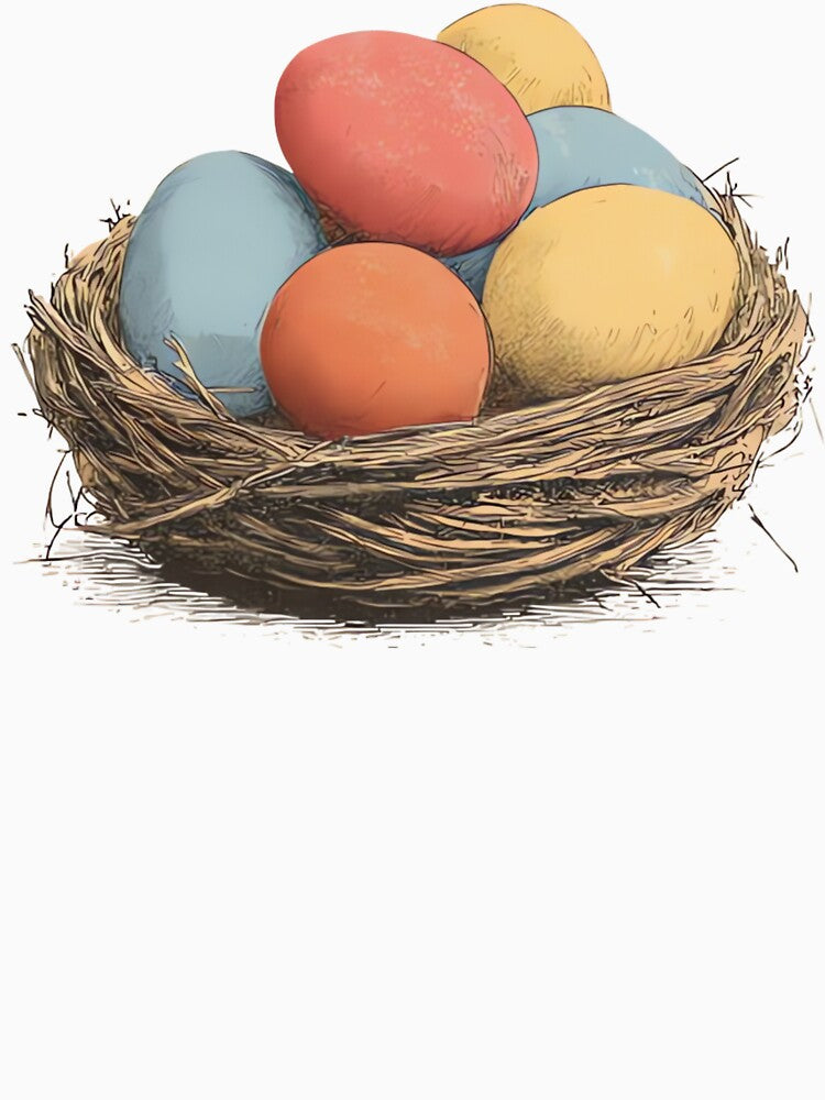 Vintage Easter Eggs in Rustic Nest by urbinet