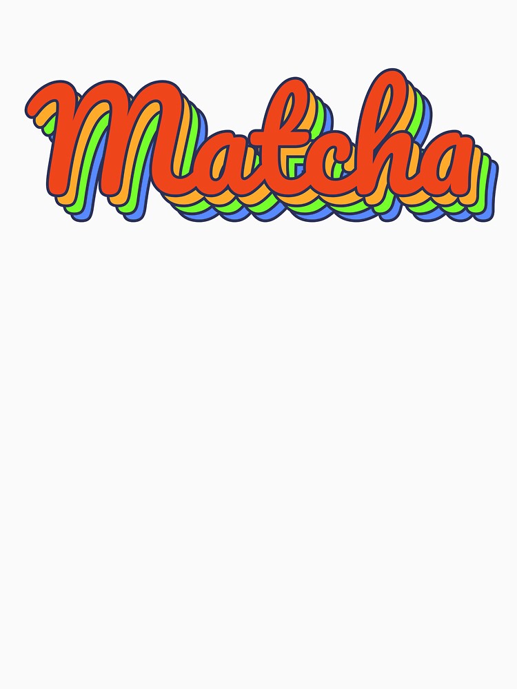 Neon Retro Matcha Typography by KloverDesigns