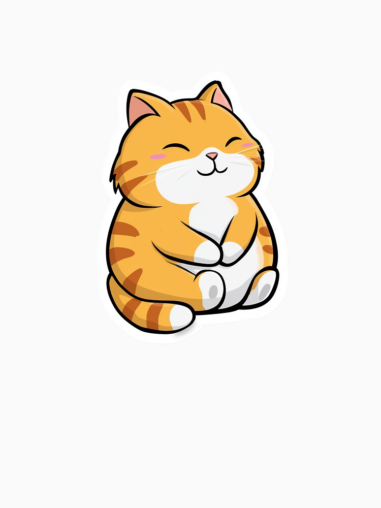 Cat Loaf Cute Orange Tabby Kawaii by StickerMan17