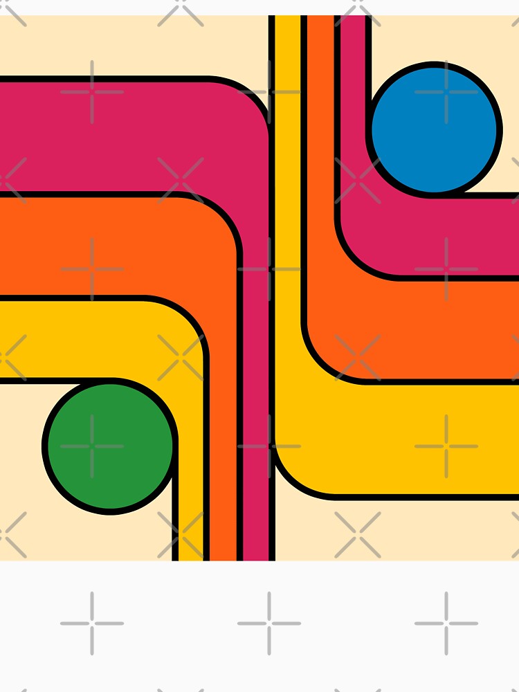 MCM 1970s Retro Style Geometric Design by tonymagnerart