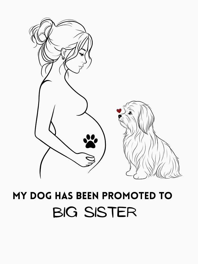 I am pregnant. My Dog Maltese Has Been Promoted To Big Sister by Nova.Line Creative Studio
