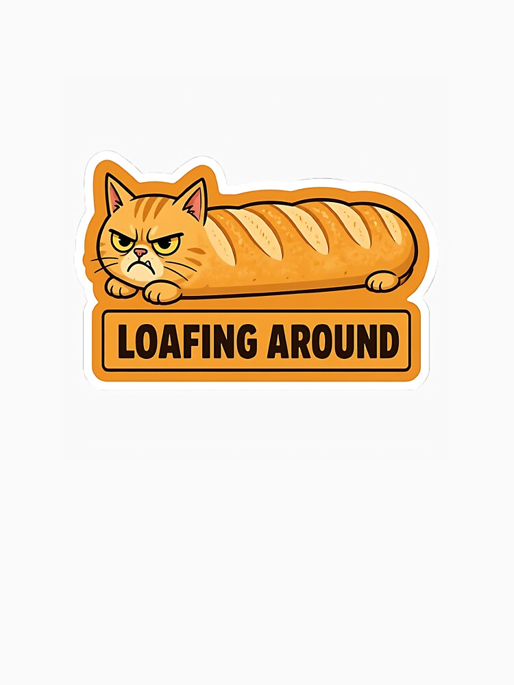 Funny Angry Cat Loaf Bread Pun by RareVisuals