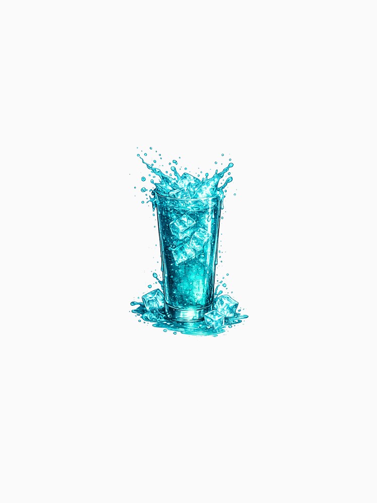 Ice Cold Drink Splash Oversized Graphic Tee by Chinnibujji