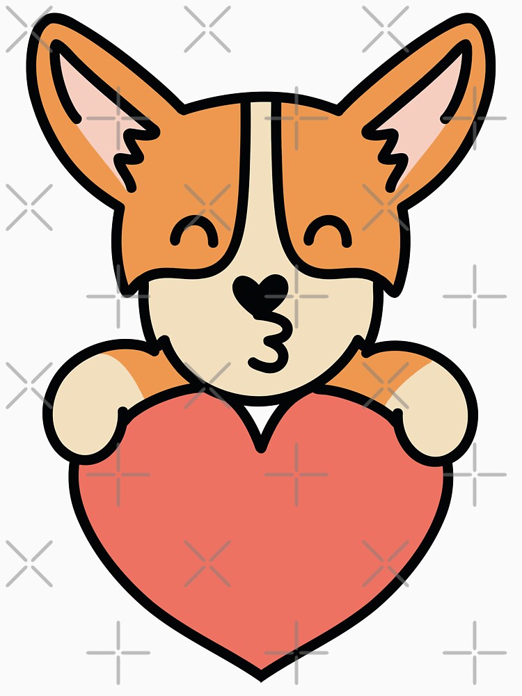 Corgi with heart by SolArt88
