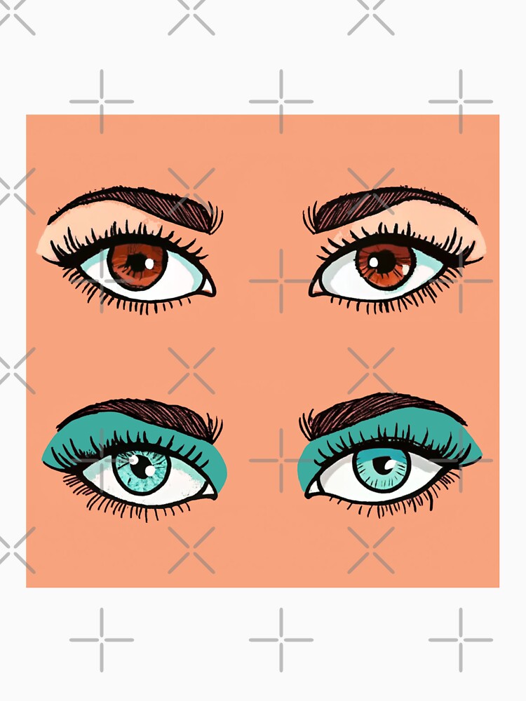 pop art two pairs of eyes by rlav123