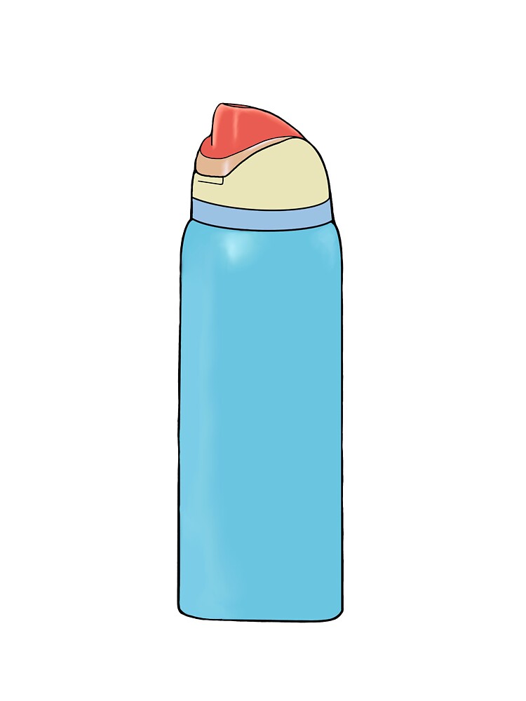 Emotional Support Water Bottle Blue by YipYapDesigns