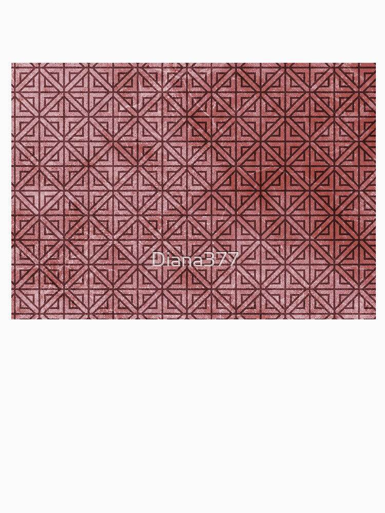 Grunge Geometric Red Pattern by Diana377