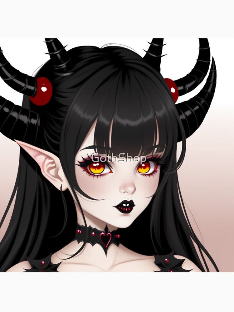 Goth Girl Cute Artwork 4 by GothShop