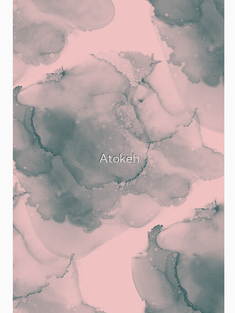 Retro Cloudy Smoky Pattern- Abstract Fluid Wavy Art by Atokeh