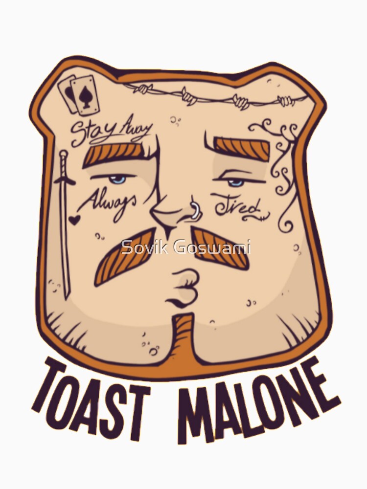 Post malone face on bread as toast malone by Sovik Goswami