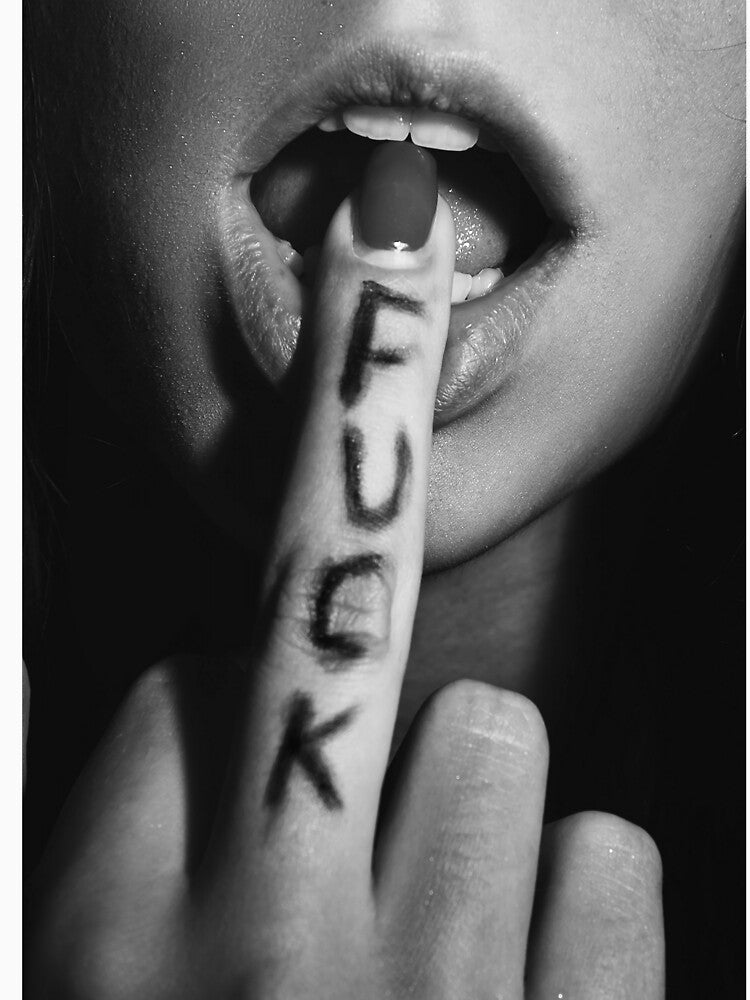 Middle Finger Print Feminist Art Print Fashion Wall Art Black and White Poster Feminism Print Fashion Photography Retro Wall Art Glam Decor by click4collage