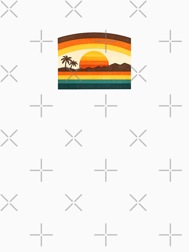 Retro 70s Sunset Poster by Le Grand Requin