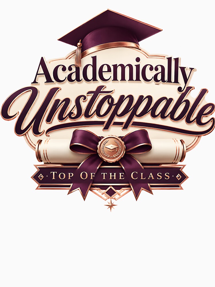 Academically Unstoppable Graduation Emblem by Ned_Studio