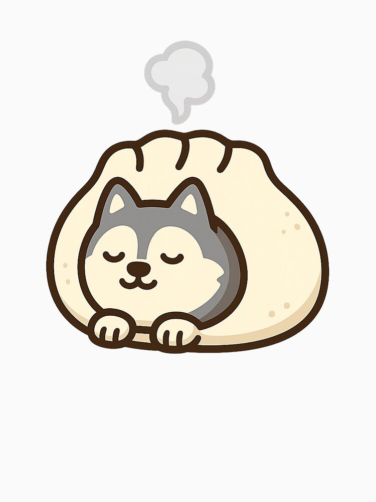 Husky Dumpling – Kawaii Dog Bao Fusion Sticker by Tripconic