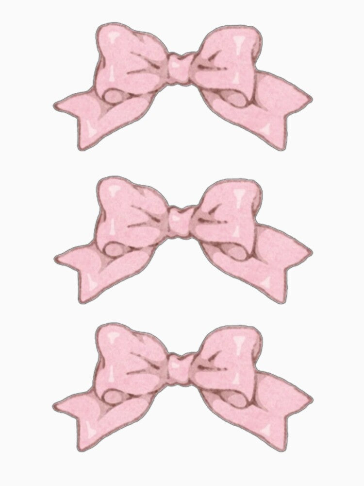 Coquette pink ribbon bow by Pixiedrop