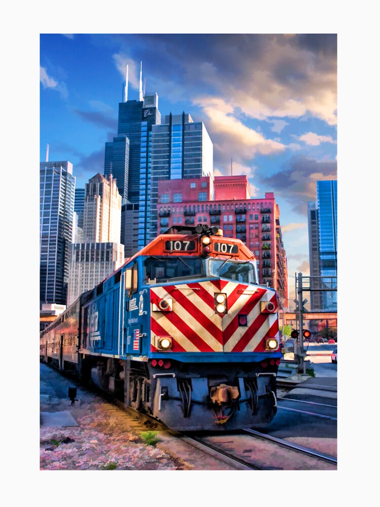 Chicago Metra Train Downtown by Christopher Arndt