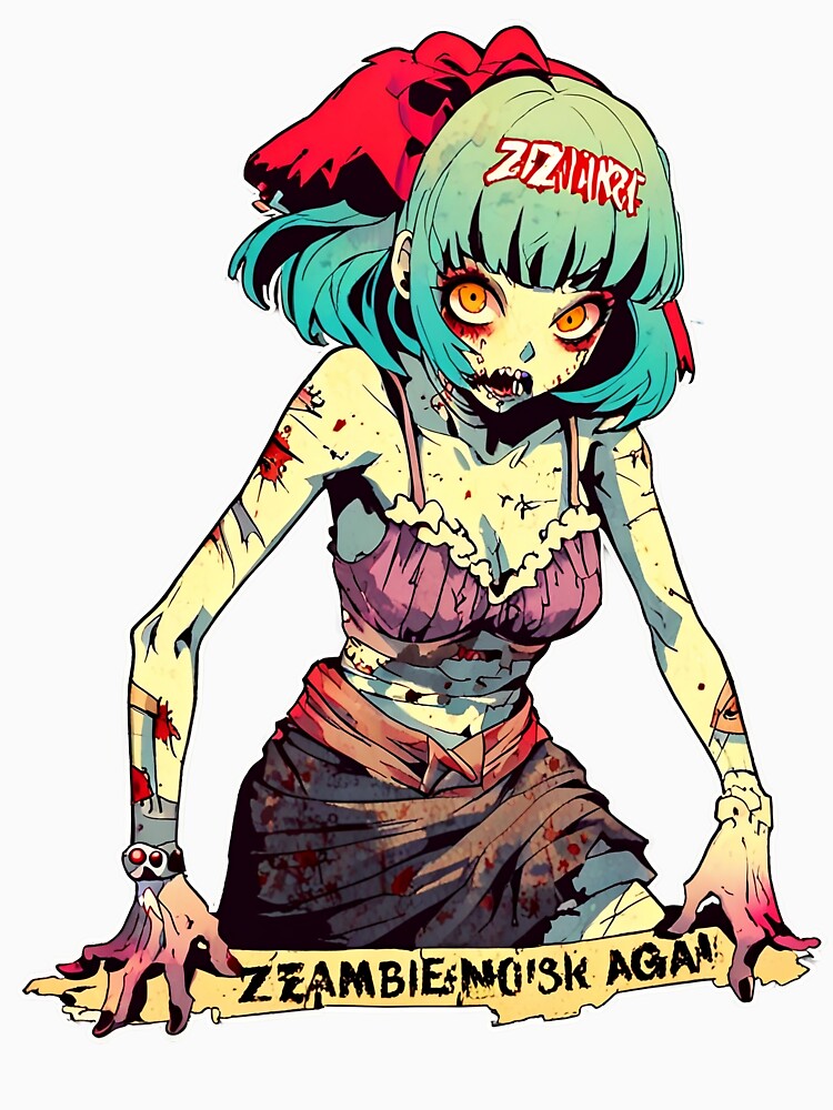 Retro Zombie Sticker – “The Dead Walk Again!” Vintage Horror Poster Art by TheArtOfChaa