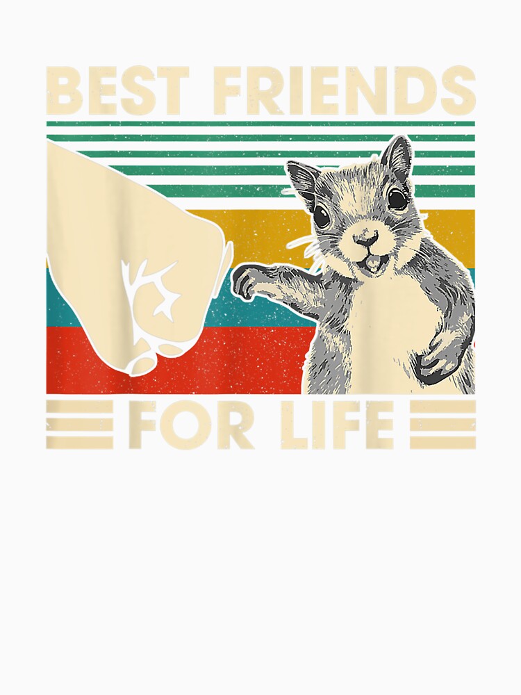 Retro Vintage Squirrel Best Friend For Life Fist Bump by loutfileo