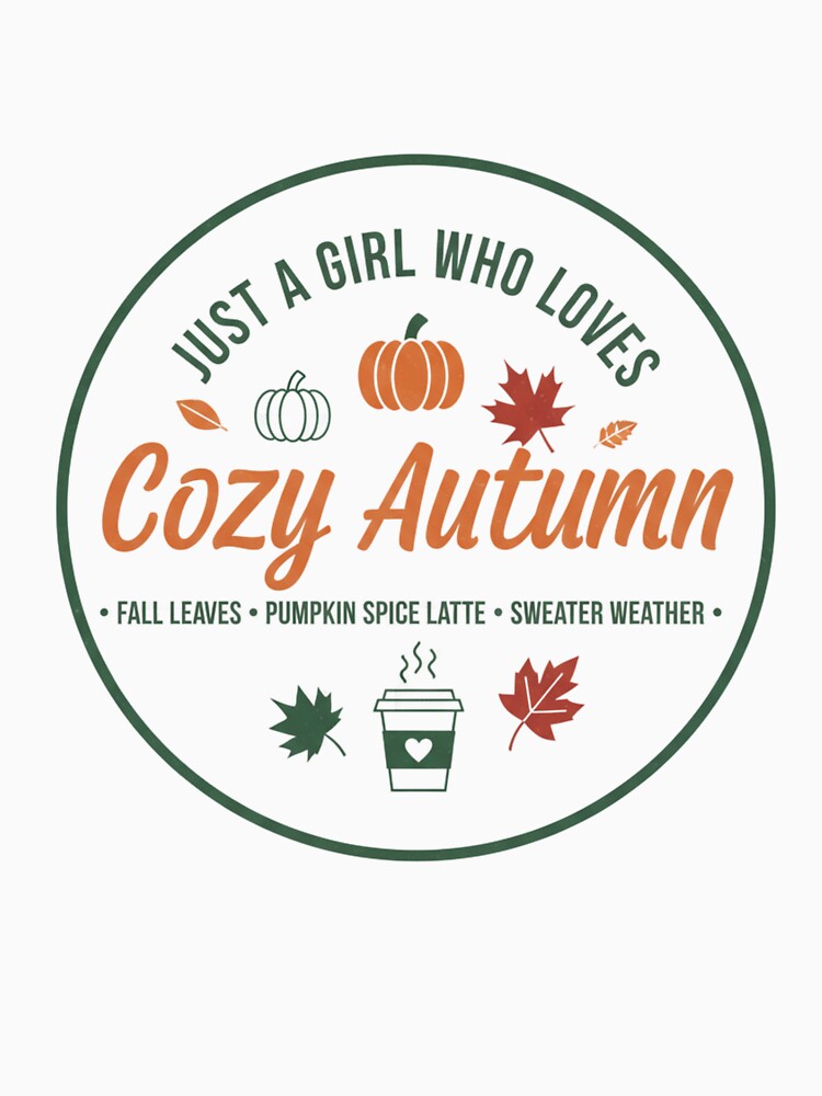 Minimalist Just a Girl Who Loves Fall Typography - Clean Autumn Graphic by Wear Sculpt