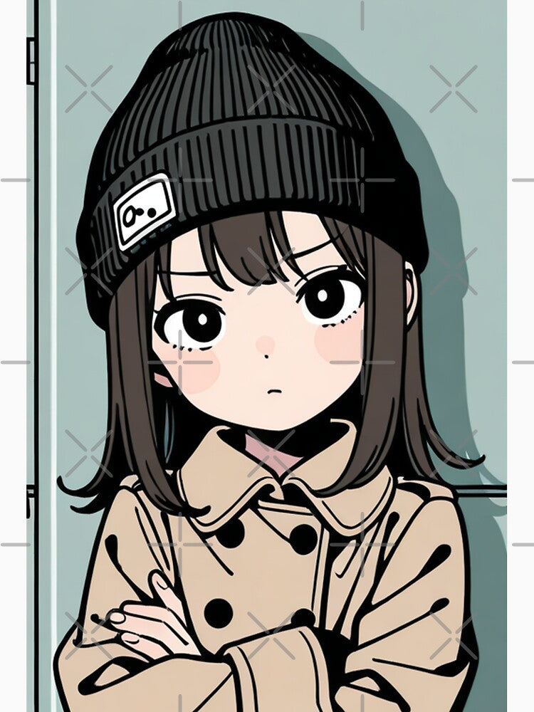 Fashion - Man in Beige Trench Coat Beanie Streetwear Anime Variant 3 by AnimeShin