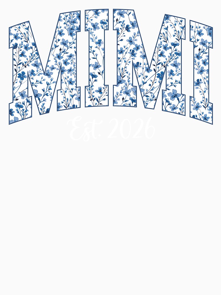 Mimi Est. 2026 Floral Nana Gigi Baby Announcement Pregnancy Reveal Mimi to Be New Grandma by LessIsLoud