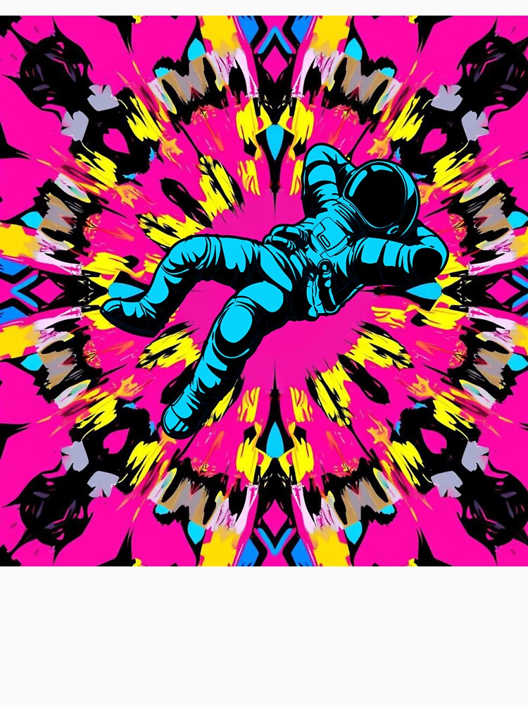 Psychedelic Kaleidoscope With Chill Floating Astronaut by UNK-Fatigues