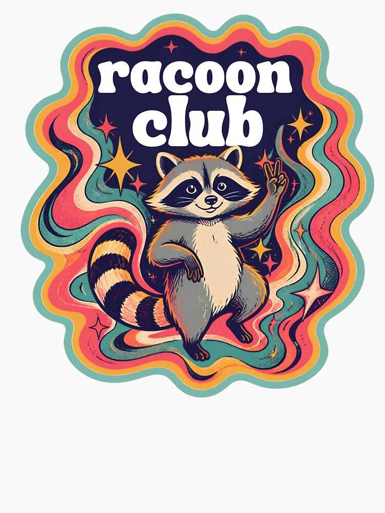 Groovy Racoon Club design by weedleaf420