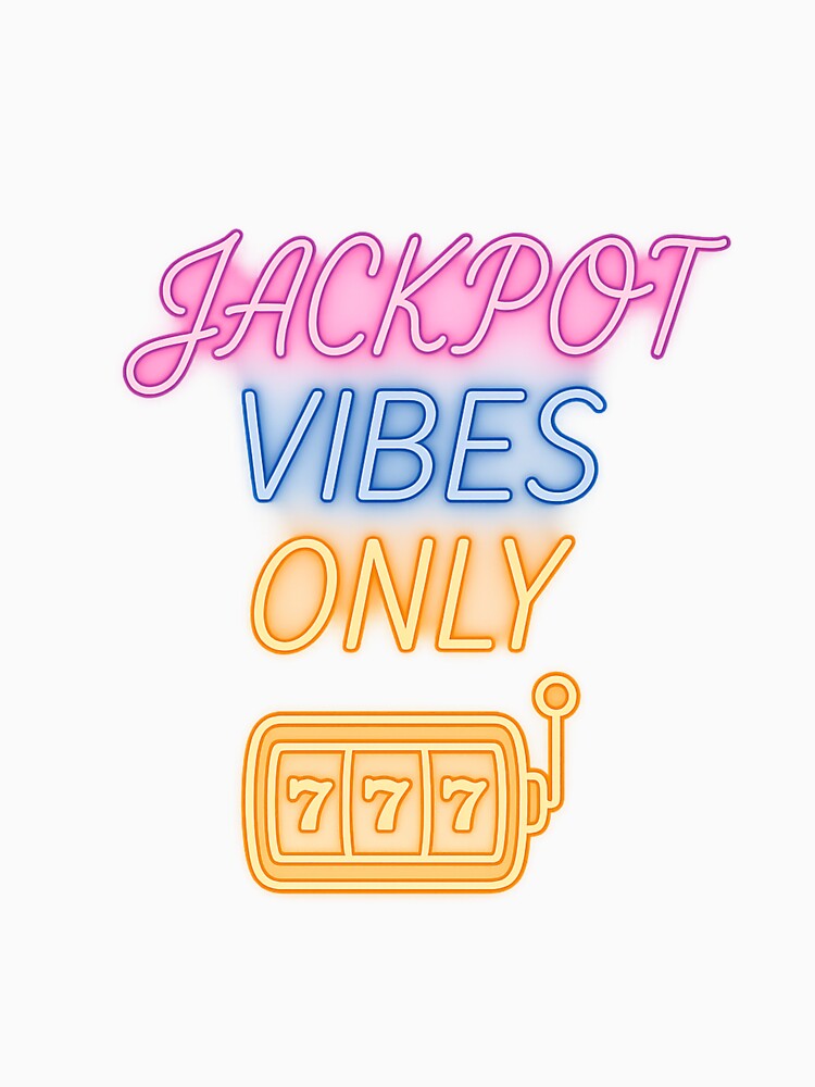 Jackpot Vibes Only – Retro Vegas Neon Slot Machine Design by Lex & Ed Studio
