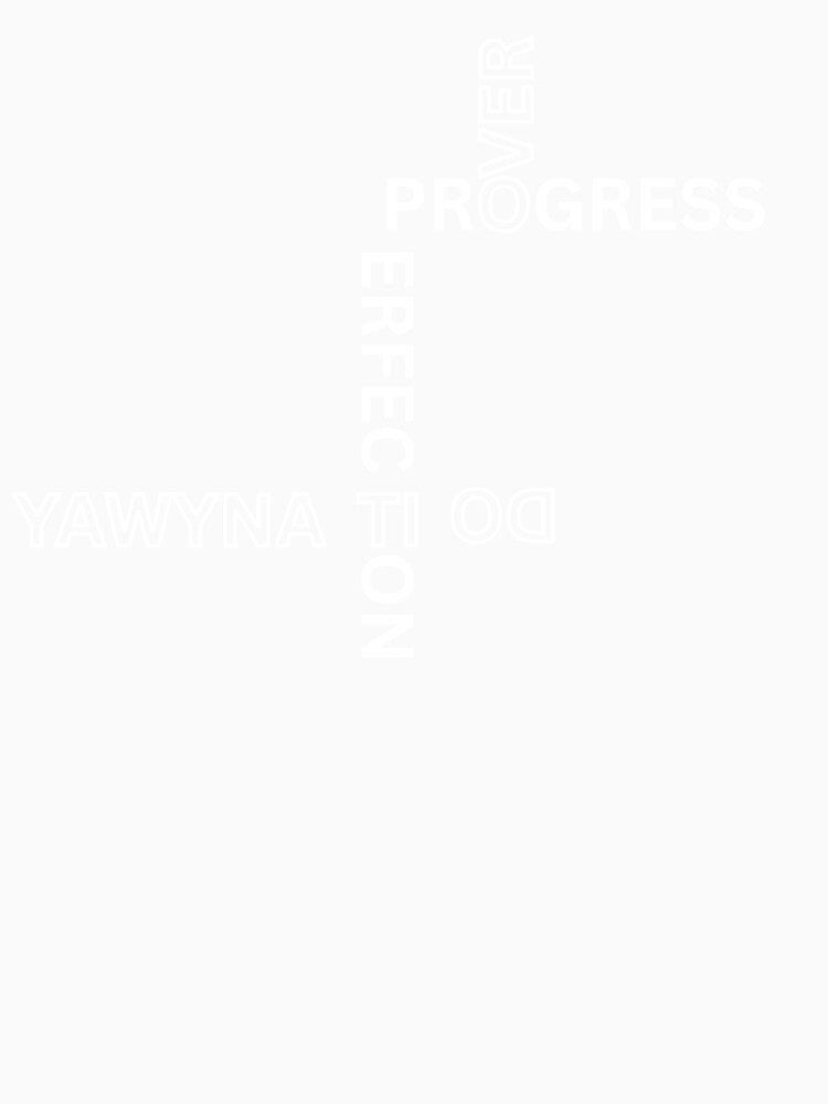 Progress Over Perfection - Crossword Typography Art by thazinart