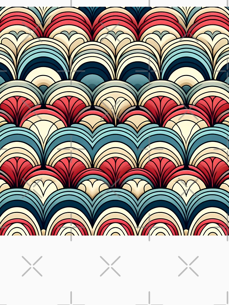 Retro Vintage Geometric Abstract Art 70s & 80s Color Palette by RadiantFoxTees