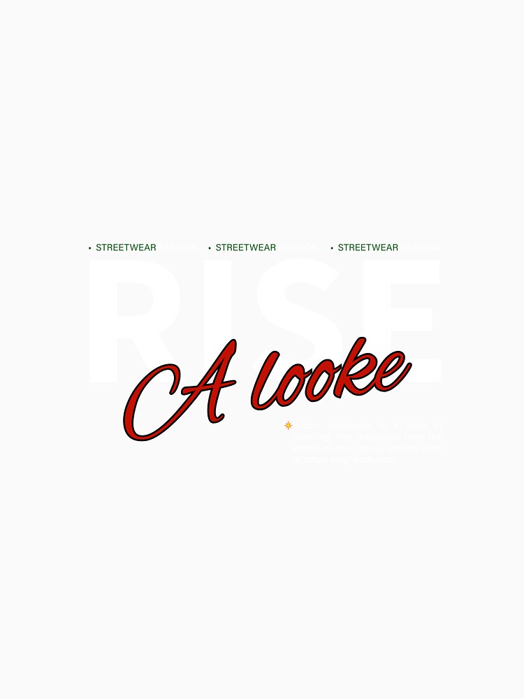 Rise A Look – Urban Streetwear Typography Design by THE RILONA