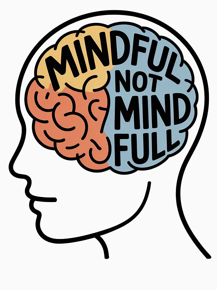 Mindful Not Mind Full Ful Brain for Stress Relief and Emotional by 108stillness