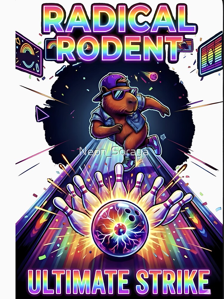 Radical Rodent Ultimate Strike – Neon Retro Arcade Art by Neon_Soraya