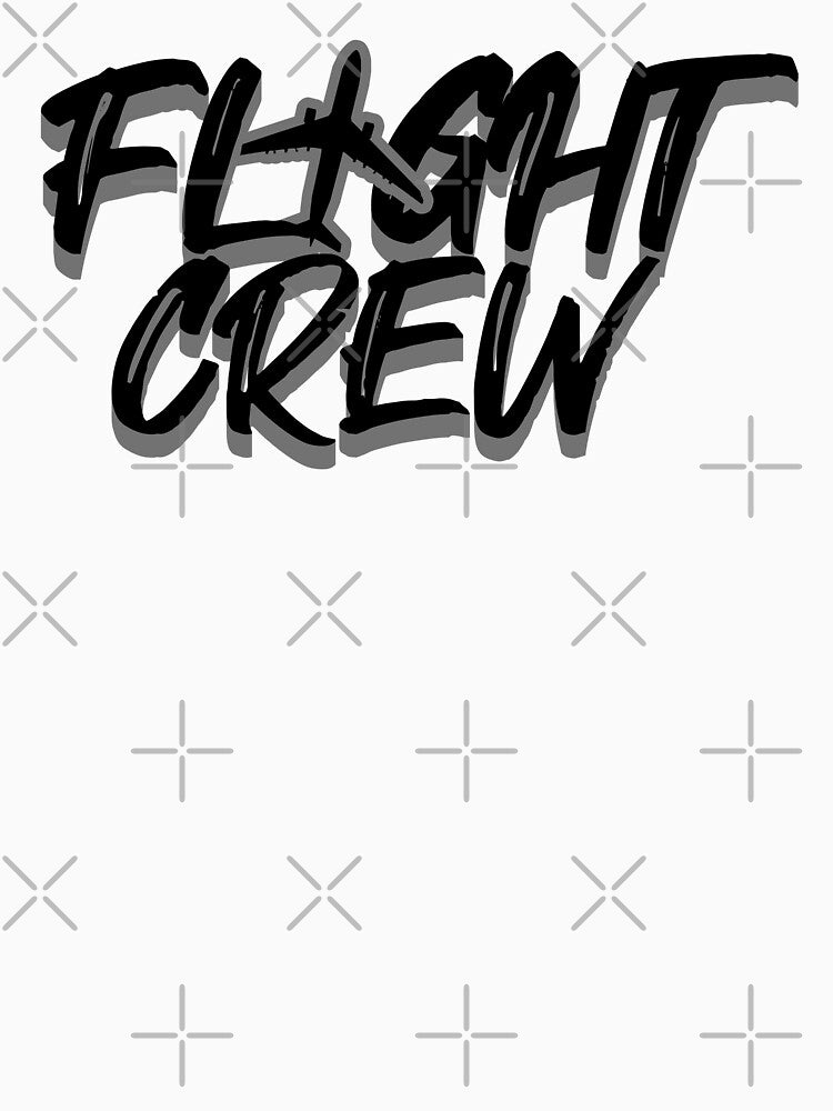 Flight Crew with airplane symbol Pilot & Stewardess Flight Attendant sticker shirt and more by AviationArtists