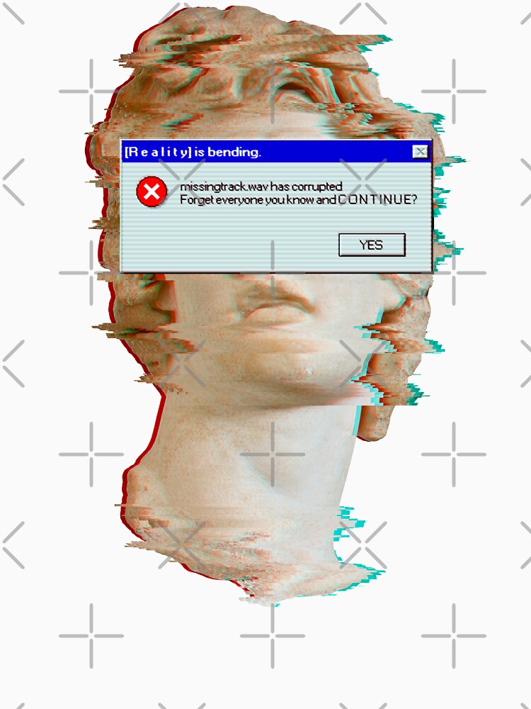 Reality is Bending. Aesthetic Greek Statue with error popup product by D-C-Designs