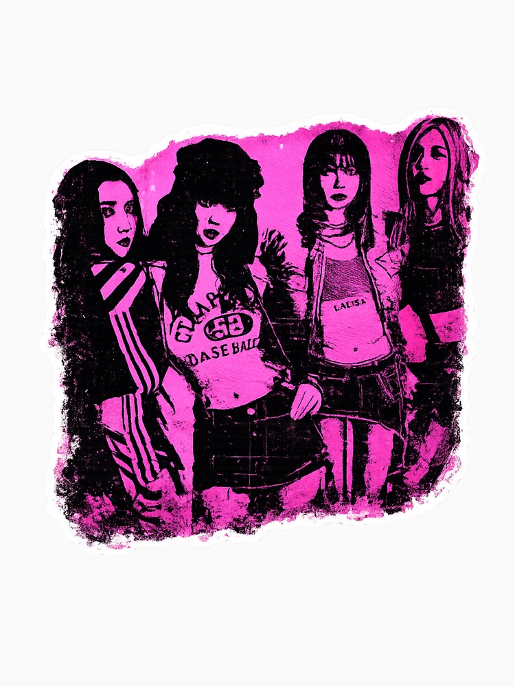 Pink Pop Punk Girl Group Grunge Sticker by Beans' Art Studio