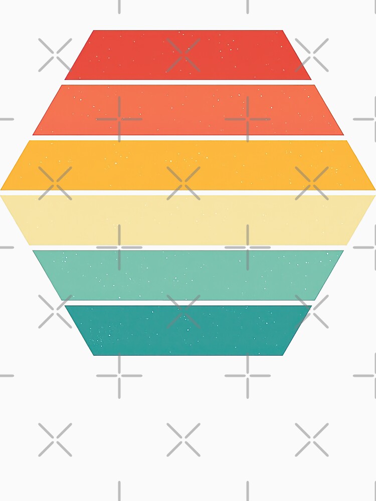 Retro Hexagon Gradient in Warm Sunset Tones by ArtfulWeave