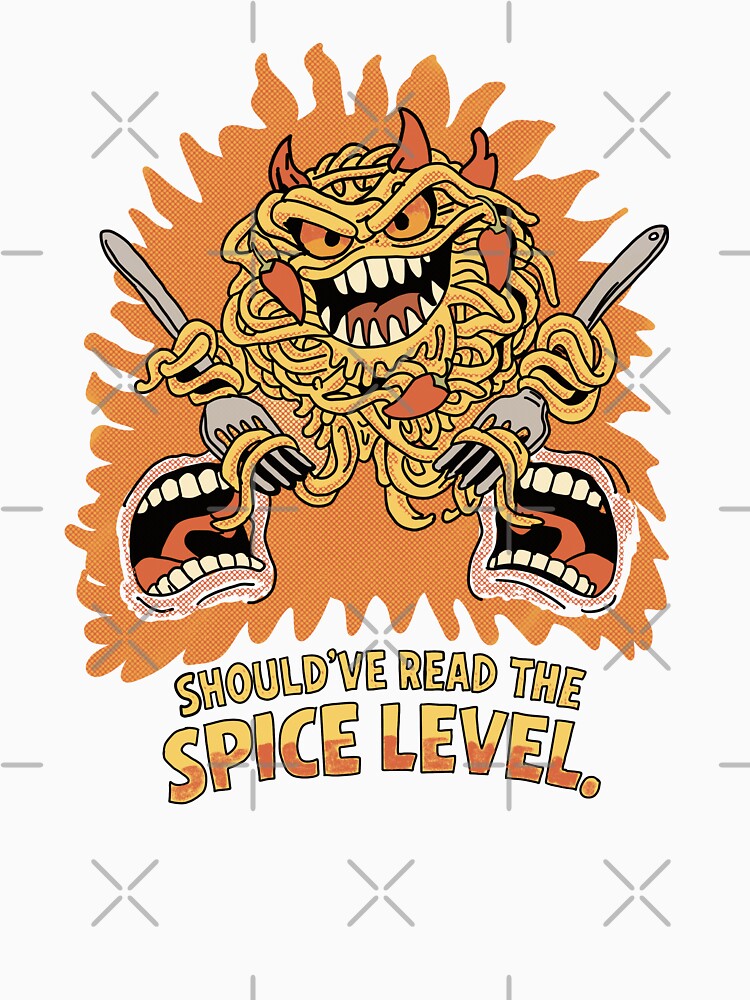 Should’ve Read the Spice Level – Funny Spicy Noodles Comic Horror Design by Popstudio85